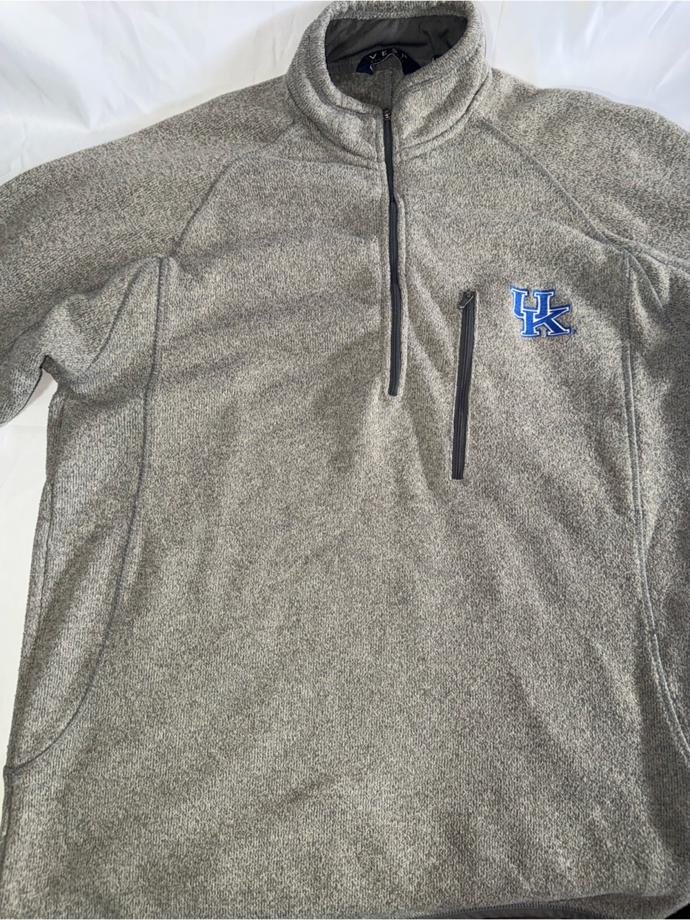 University of Kentucky Gray Heather Quarter-Zip Pullover